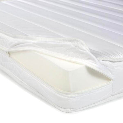 Hochbett Spielbett Kinderbett 90x200 cm Lattenrost Matratze Leiter Rutsche Weiß Grau Holz Massiv - Palo24