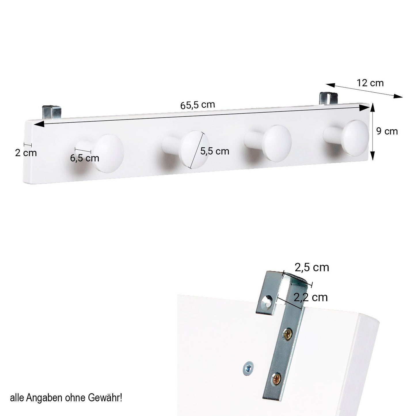 Kindergarderobe Holz Weiss Kinder Garderobenhaken Hochbett 4 Haken Kleiderhaken