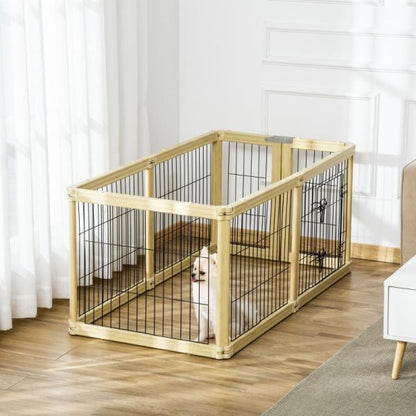 Parc pour chiots extérieur Run DIY Design 6 grilles noir + métal