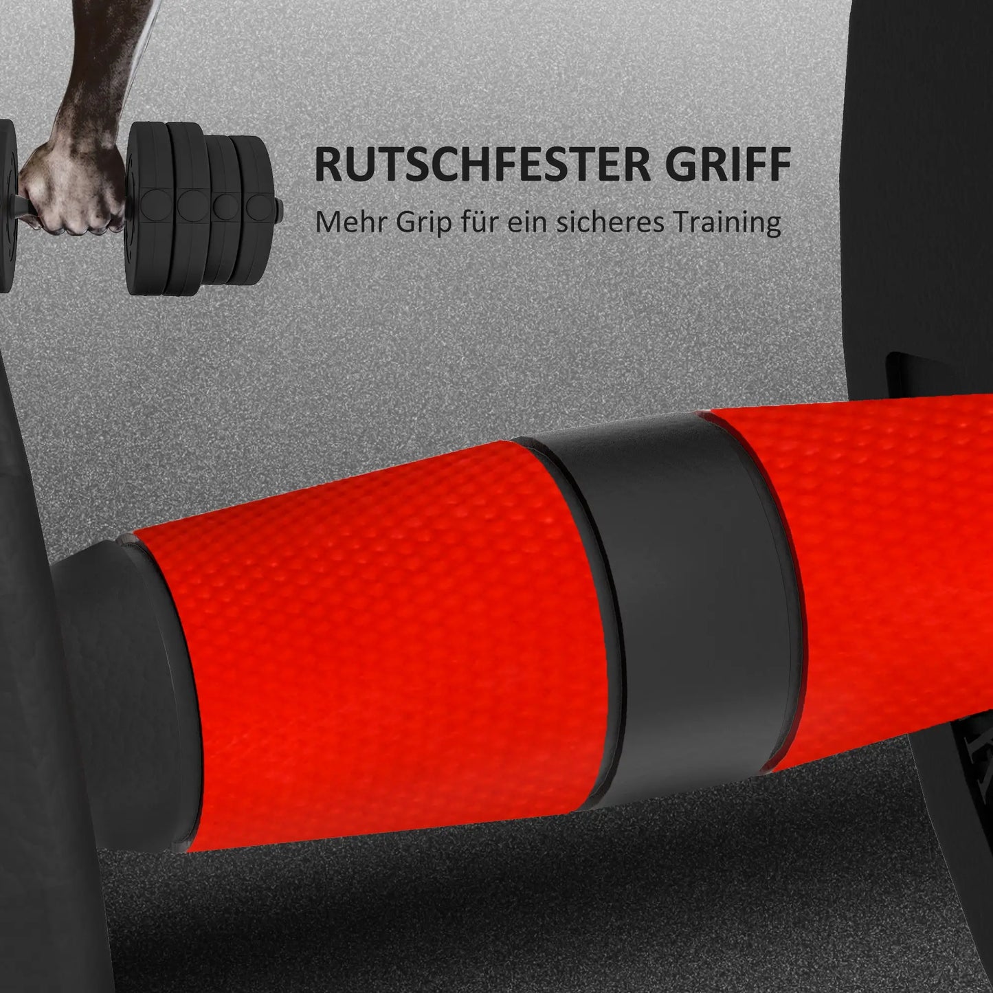 2 in 1 Hanteln Set 30 kg verstellbare Kurzhantel & Langhantel Dumbbell Krafttraining Schwarz