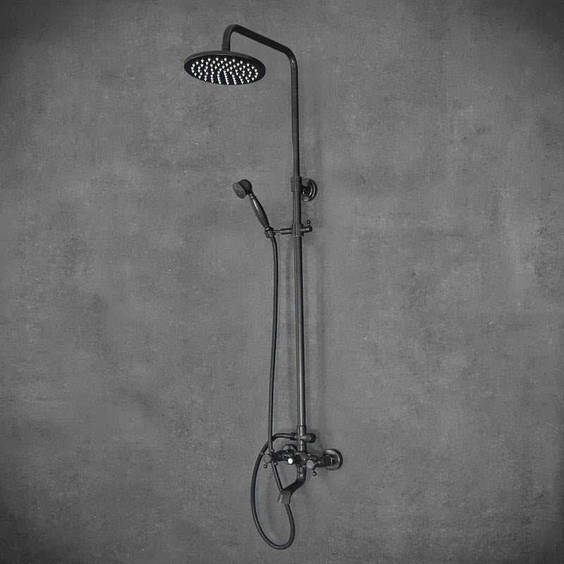 Duschhahn Brausebatterie YORK Schwarz - Palo24