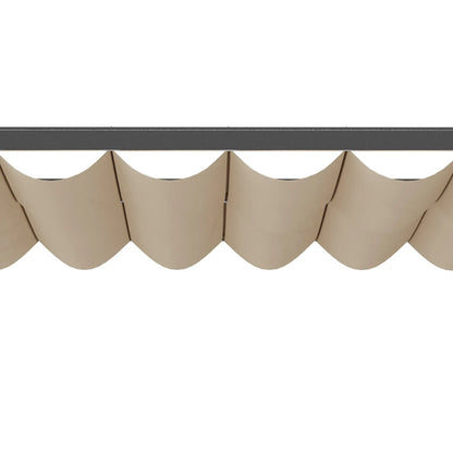 Gazebo Pergola Party Tent Canopy Tissu réglable Toit Polyester Beige