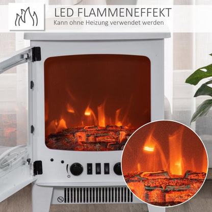 LED Elektrokamin Standkamin Kaminofen mit Flammeneffekt 900/1800W