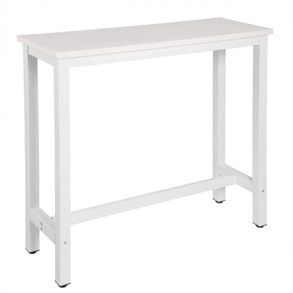 1x Bartisch Bistrotisch Metallgestell Tischplatte aus MDF weiss