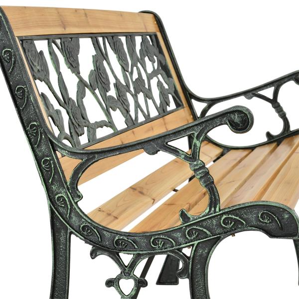 2 Sitzer Gartenbank Venezia aus lackiertem Holz und Gusseisen