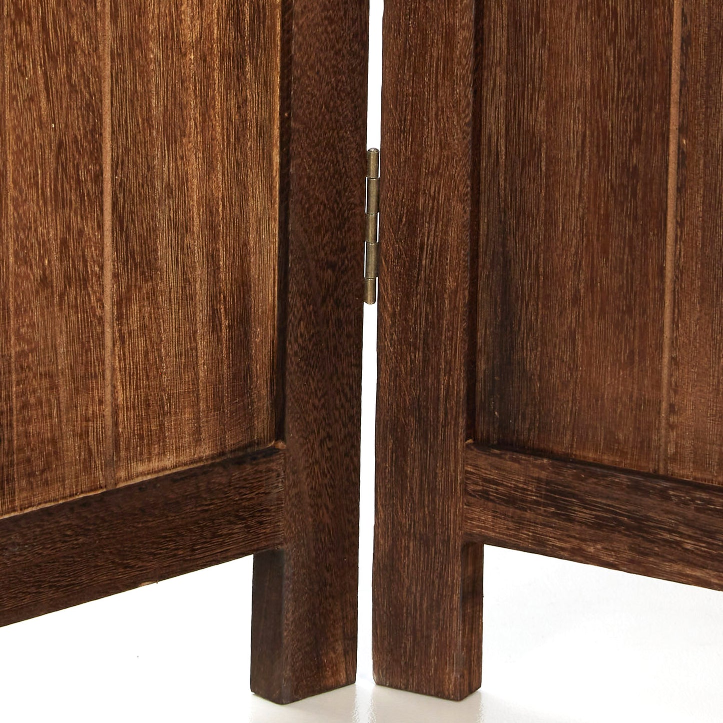 Paravent Braun Rattan-Optik | 3 teilig | Holz | Raumteiler Trennwand Sichtschutz