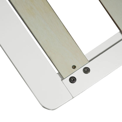 Familienbett 270x200 cm Weiss | Maxi Palettenbett XXL | mit Lattenrost | Holz | auch einzeln stellbar