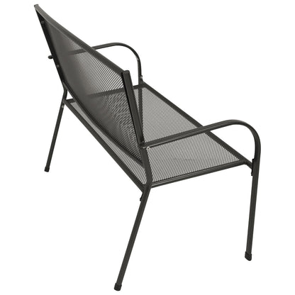 Set di mobili da giardino CLASSIC 4 pezzi, lamiera stirata antracite (tavolo 70x70cm)