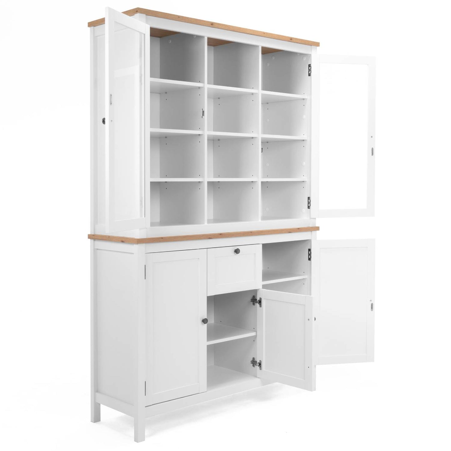 Buffetschrank Vitrine Weiss