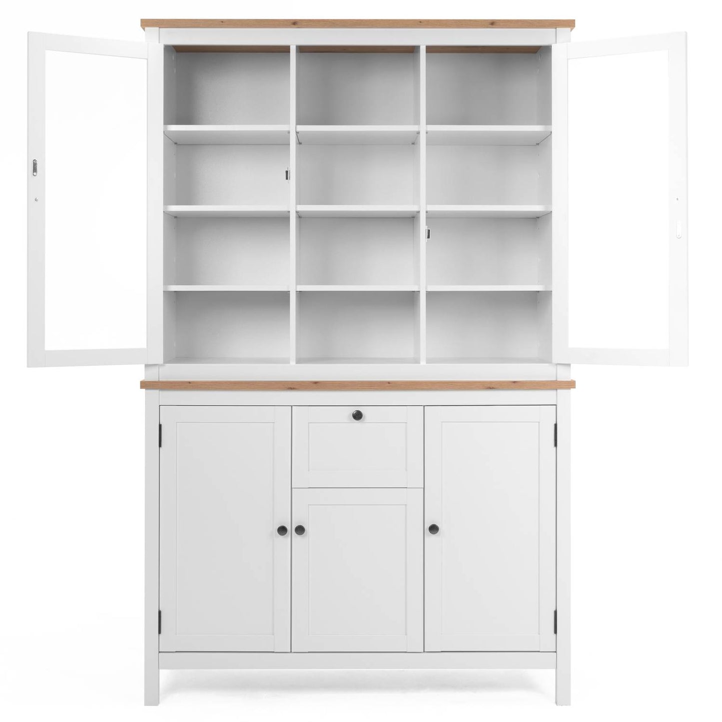 Buffetschrank Vitrine Weiss