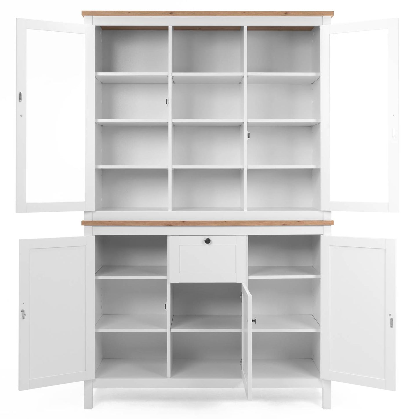 Buffetschrank Vitrine Weiss