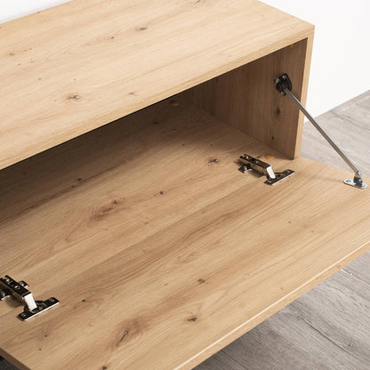 Wohnwand TV Schrank Schrankwand Holz Eiche Fernsehschrank