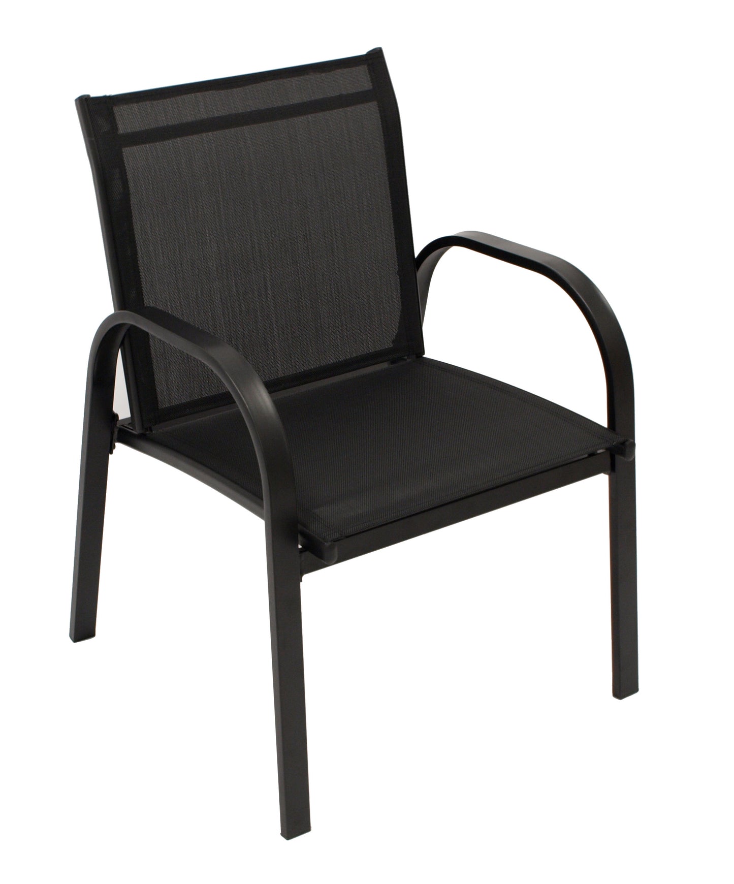 ARONA Ensemble de salon 4 pièces, métal + tissu synthétique, noir