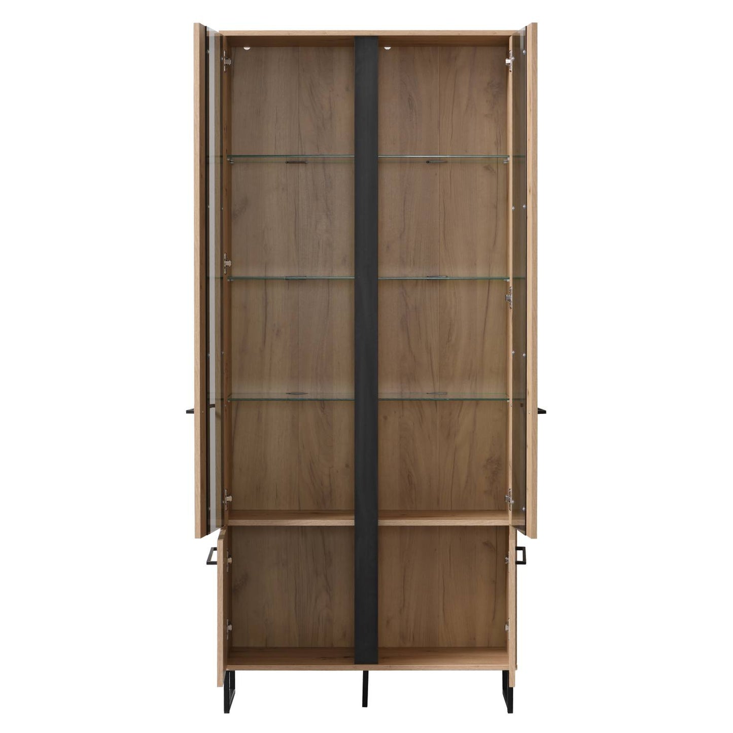 Vitrine Highboard Eiche Natur