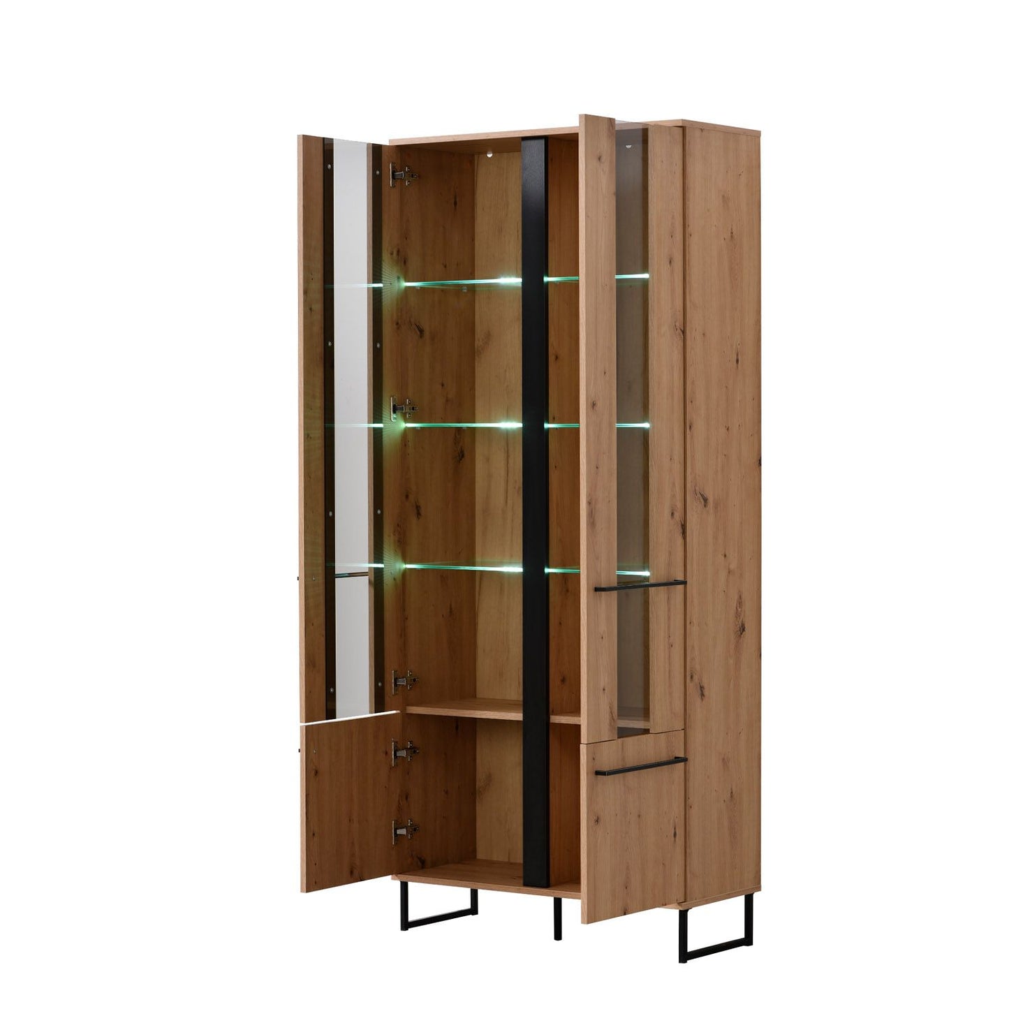 Vitrine Highboard Eiche Natur