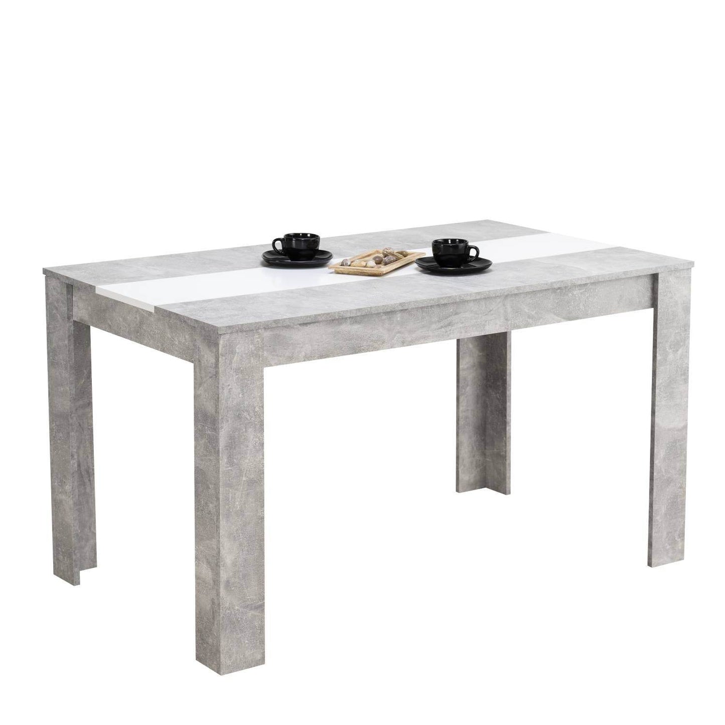 Esszimmertisch Holztisch 135x80 cm Massiv Grau - Palo24
