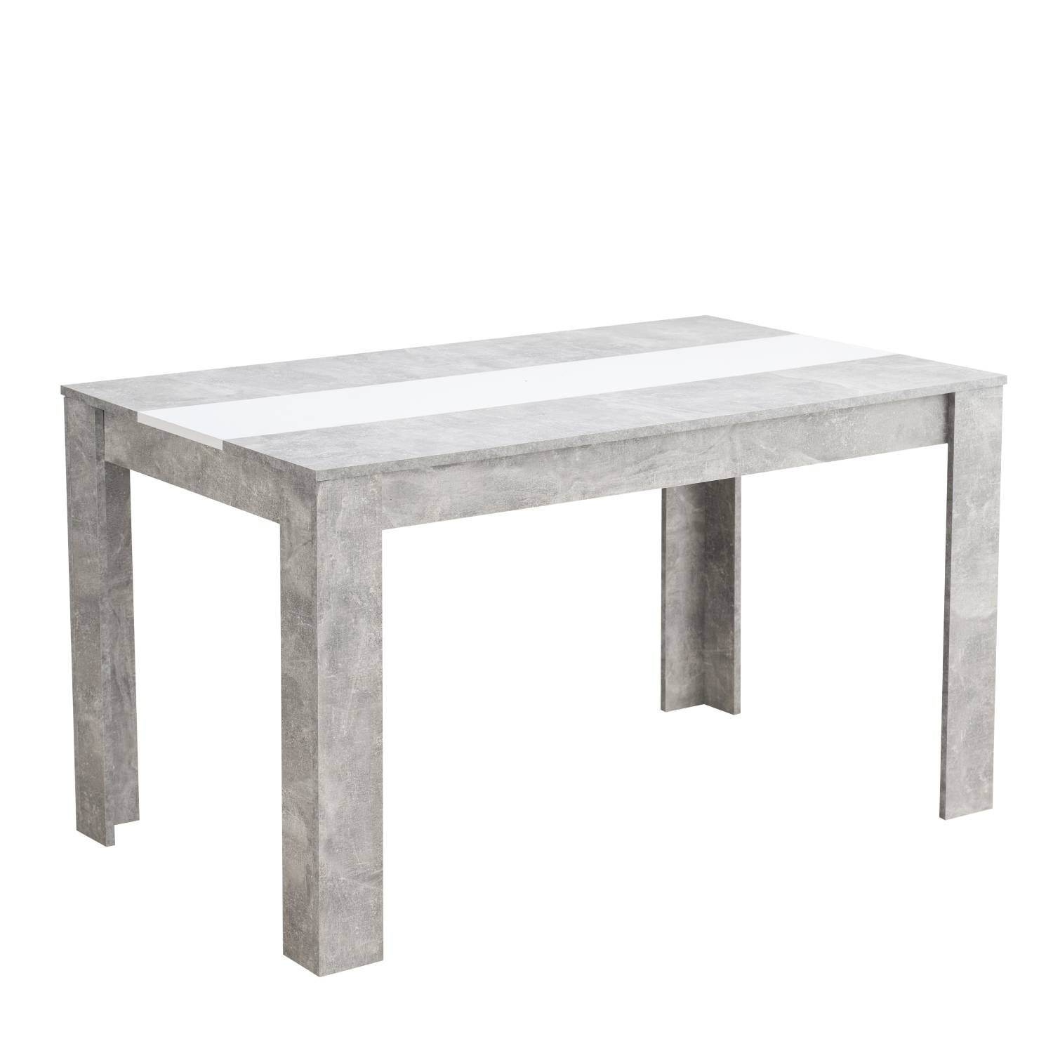 Esszimmertisch Holztisch 135x80 cm Massiv Grau - Palo24