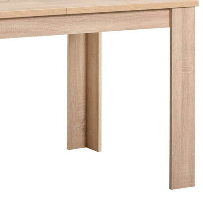 Esstisch mit 4 Stühlen Set 120x80 cm Samt Natur Creme - Palo24