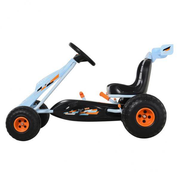 kinderfahrzeug mit pedalen Go Kart Mit Pedal Kinderfahrzeug Tretauto mit Pedal für 3-8 Jahre Stahl Hellblau