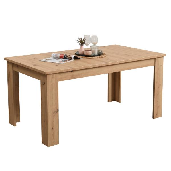 Tavolo da pranzo allungabile tavolo in legno 160x90 cm rovere massello