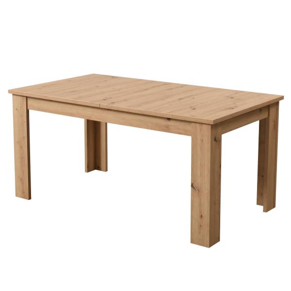 Table à manger table extensible en bois 160x90 cm bois de chêne massif