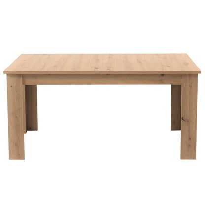 Table à manger table extensible en bois 160x90 cm bois de chêne massif