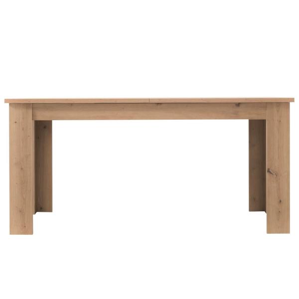 Table à manger table extensible en bois 160x90 cm bois de chêne massif