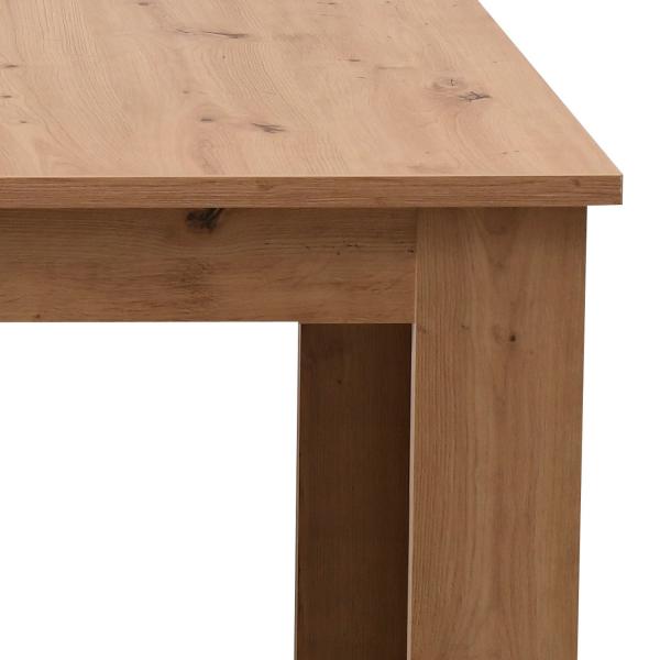 Table à manger table extensible en bois 160x90 cm bois de chêne massif