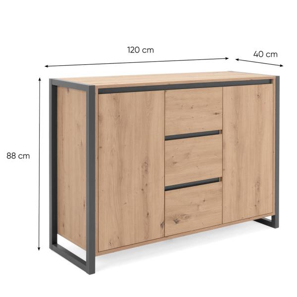 Kommode Sideboard Anrichte Wohnzimmerschrank Holz Industrial