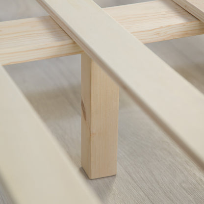 Holzbett 90x200 cm Weiss | Einzelbett | mit Lattenrost | massiv | Kind Jugend Gast