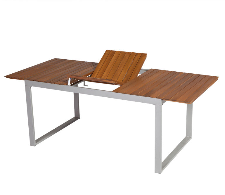 Ausziehtisch NAXOS 150/200x90cm, Alu + Akazie geölt, FSC®-zertifiziert