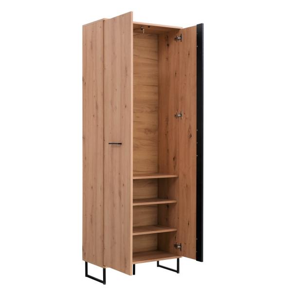 Garderobe Flurgarderobe Set Flurmöbel Industrial Style Komplettset 5-tlg Holz Eiche