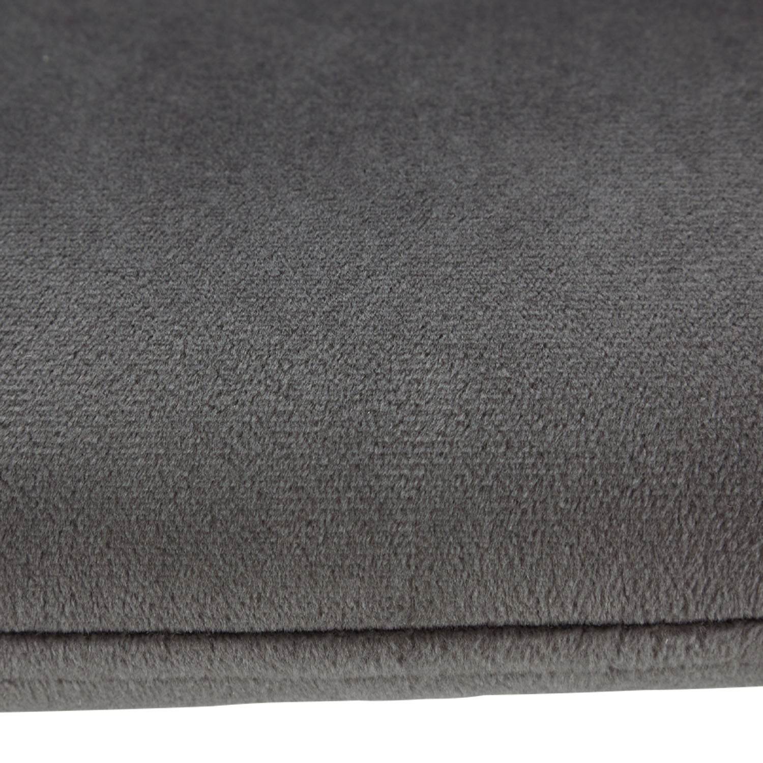 Esstisch mit 4 Stühlen Set Essgruppe Samt Grau Holz Weiss 120x80 cm Massiv - Palo24