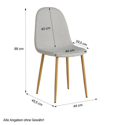 Küchenstuhl Polsterstuhl Essstuhl Modern Wohnzimmerstuhl Grau