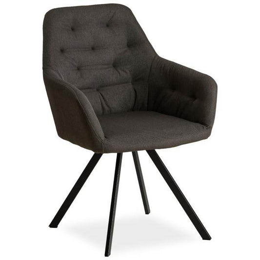 Polsterstuhl Anthrazit Esszimmerstuhl Polstersessel Armlehnenstuhl - Palo24
