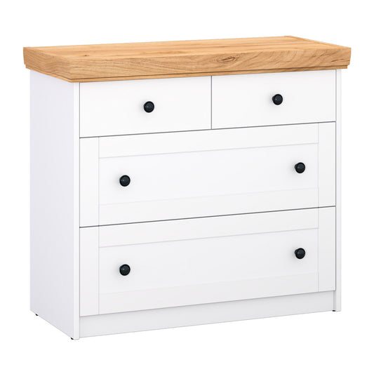 Kommode Sideboard Holz Eiche Weiss Massiv Schrank Highboard Anrichte