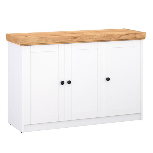 Kommode Sideboard Holz Eiche Weiss Massiv Schrank Highboard Anrichte