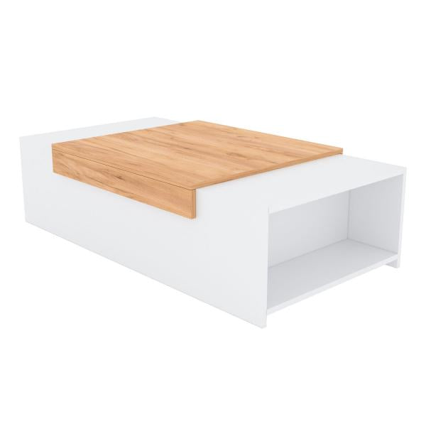 Table basse canapé table bois chêne blanc table en bois naturel table d'appoint