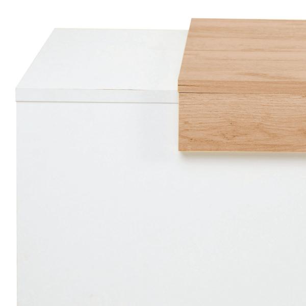 Table basse canapé table bois chêne blanc table en bois naturel table d'appoint