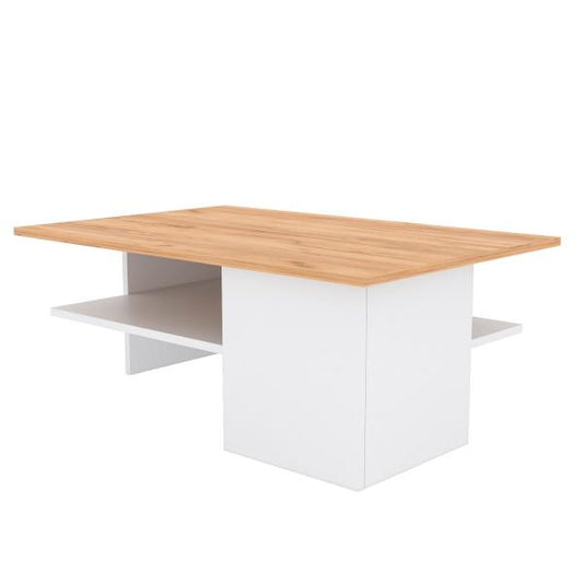 Couchtisch Weiss Eiche Sofatisch Holztisch Natur Beistelltisch