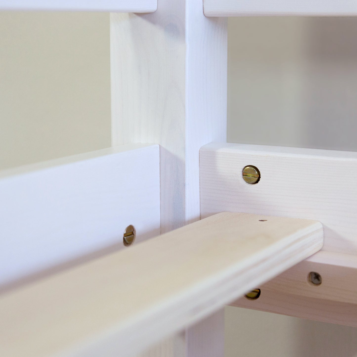 Hochbett Kinder 90x200 cm Weiss Basic | Rutsche | mit Lattenrost | ohne Vorhänge