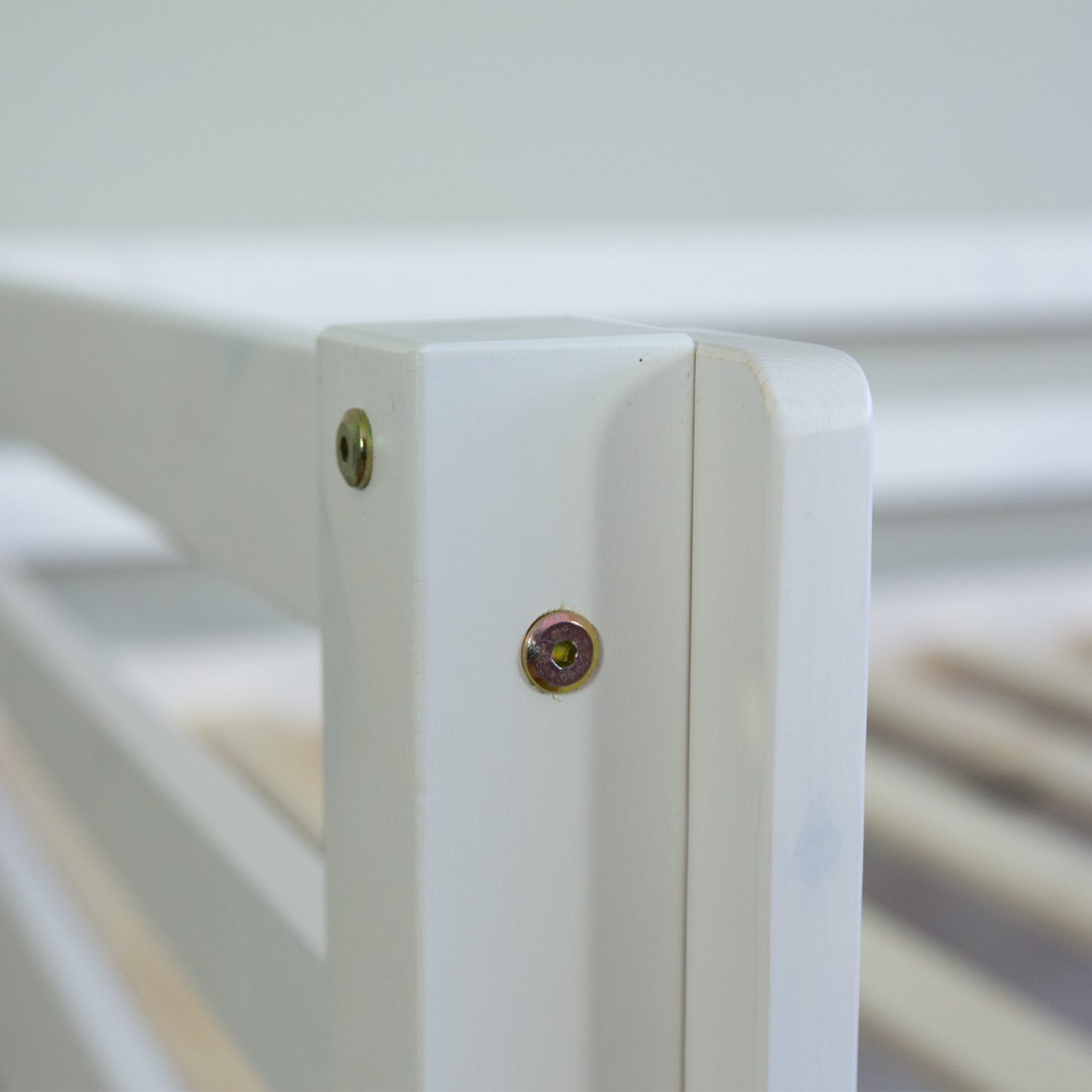 Hochbett Kinder 90x200 cm Weiss Basic | Rutsche | mit Lattenrost | ohne Vorhänge