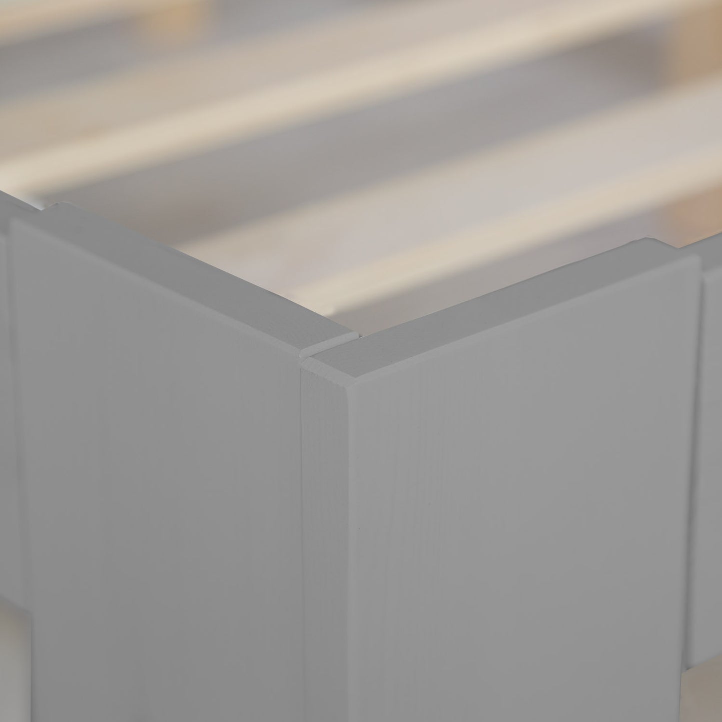 Holzbett mit Matratze und Lattenrost 140x200 Grau