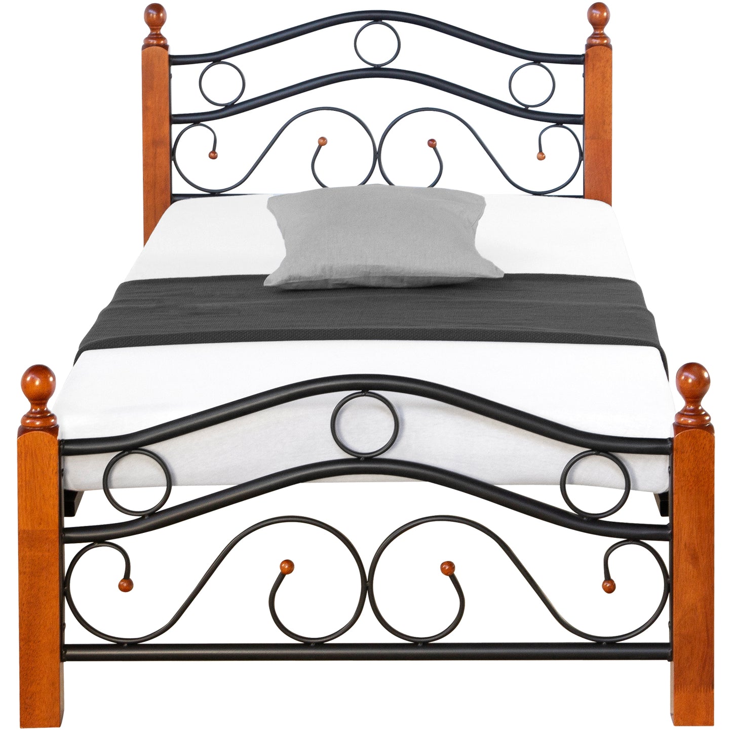 Metallbett mit Matratze Lattenrost 90x200 cm