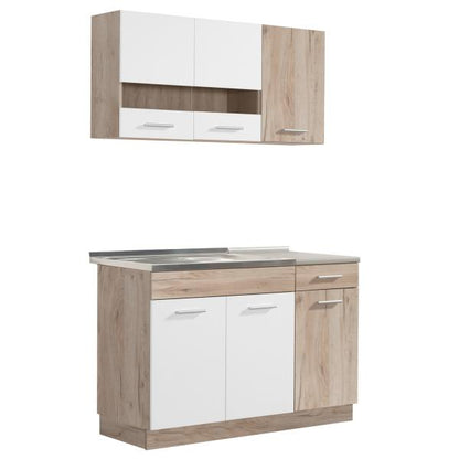 Mobile cucina senza elettrodomestici cucina componibile cucina singola mobili cucina 120 cm rovere bianco