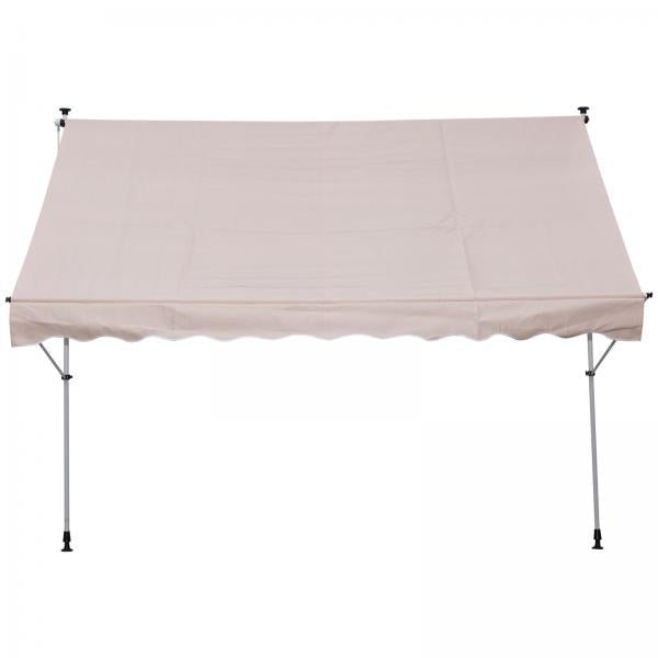 Tenda da sole a morsetto protezione solare beige 200 x 150cm