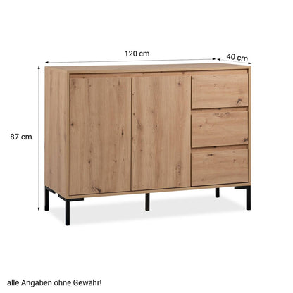 Kommode Sideboard Holz Eiche Anrichte Industrial Look