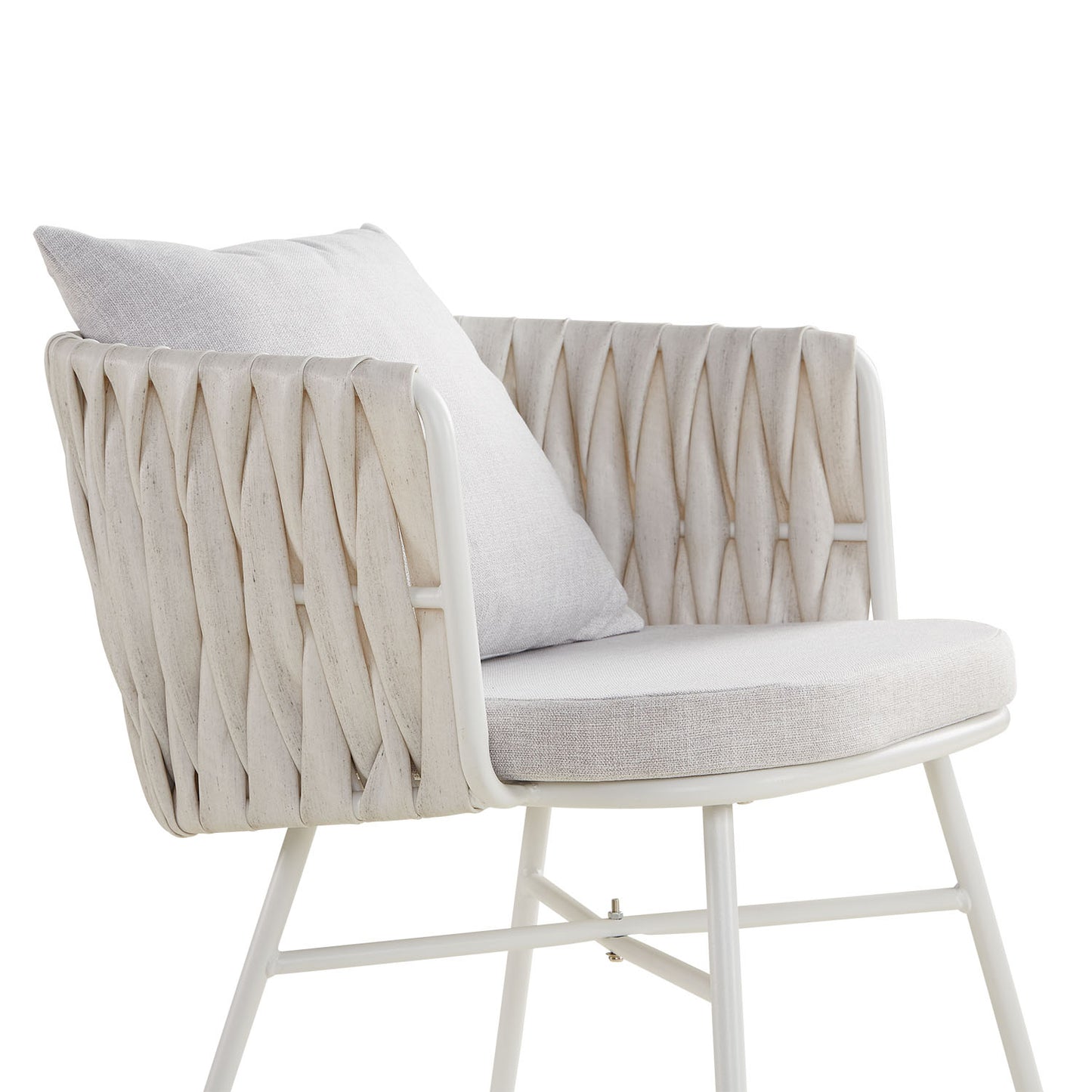 Mobili da balcone Poly Rattan Bianco Salotto da giardino Mobili da giardino rotondi in rattan 