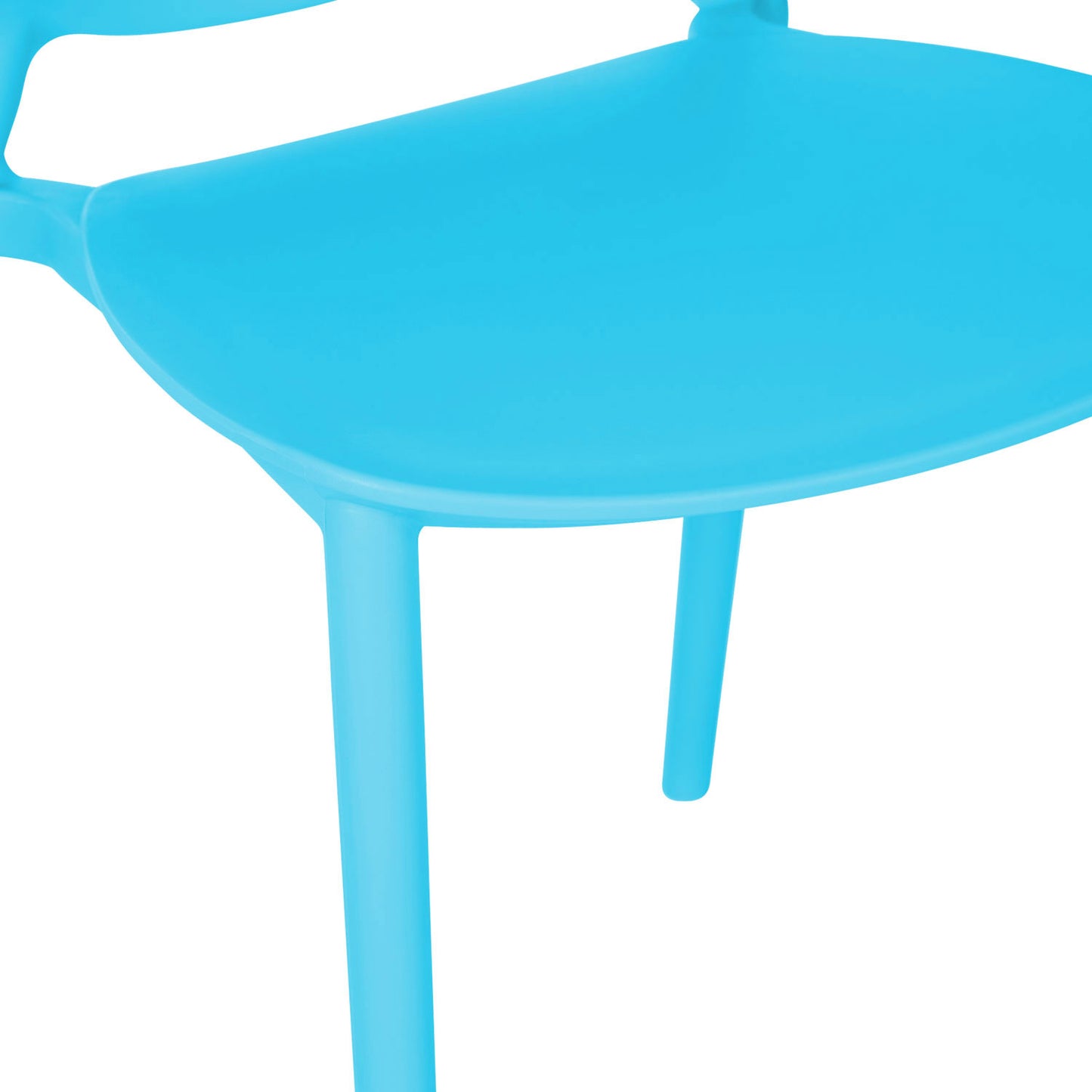 Gartenstuhl 4er Set Blau Kunststoff Stapelstühle Balkonstuhl