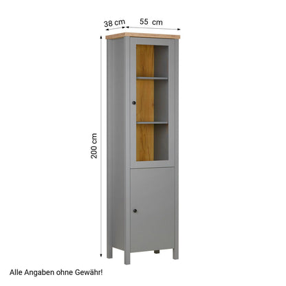 Vitrine Highboard Grau